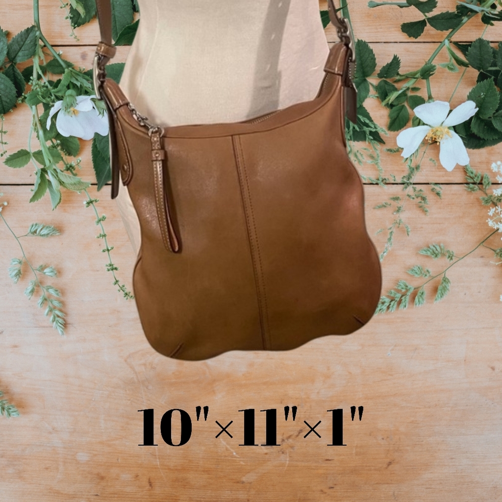 Coach Tan leather crossbody/shoulder bag
